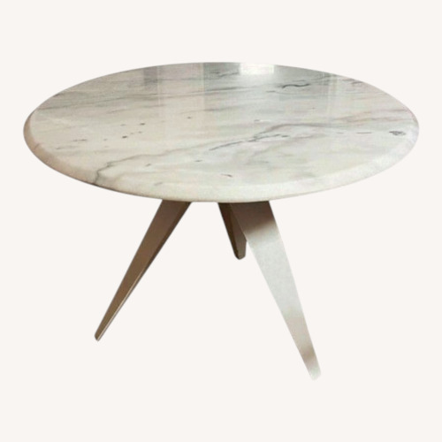 Used EQ3 White Marble Dining Table for sale on AptDeco