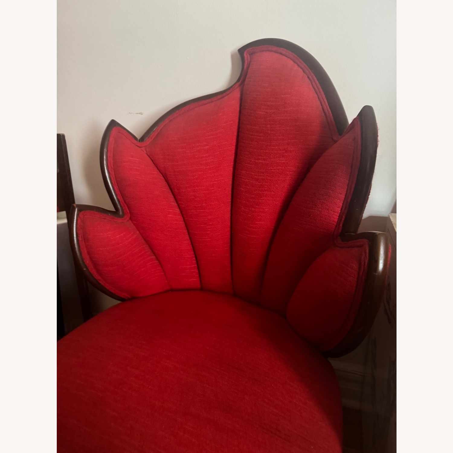 Vintage/Antique Finds Red Fabric Accent Chair - image-2
