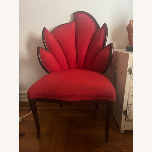 Used Vintage/Antique Finds Red Fabric Accent Chair for sale on AptDeco