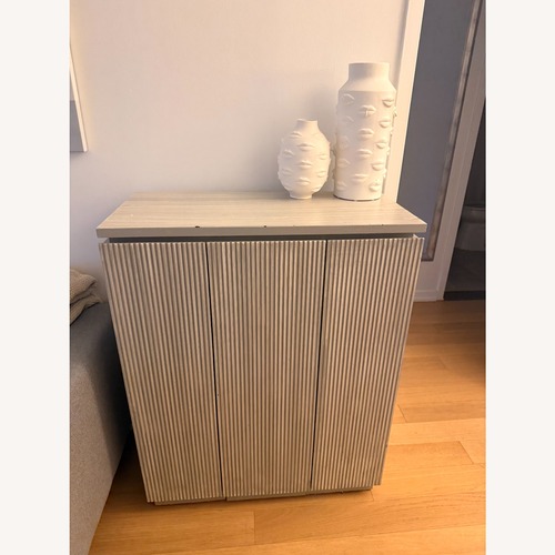 Used Crate & Barrel Light Gray Wood Sideboard for sale on AptDeco