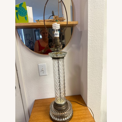 Used Vintage/Antique Finds Transparent Table Lamp for sale on AptDeco