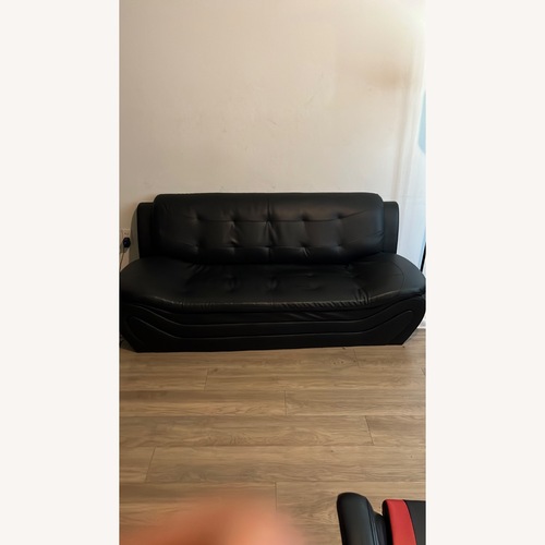 Used Black Leather Couch for sale on AptDeco