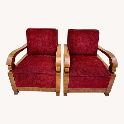 Used Vintage/Antique Red Wood Armchairs for sale on AptDeco