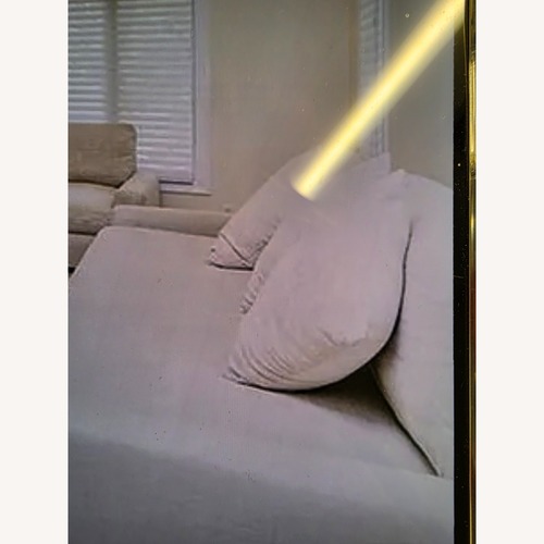 Used Restoration Hardware 9' Maxwell SofaLuxe Down, Belgian Linen Sand for sale on AptDeco