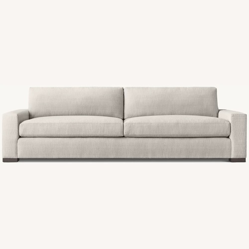 Used Restoration Hardware 9' Maxwell SofaLuxe Down, Belgian Linen Sand for sale on AptDeco