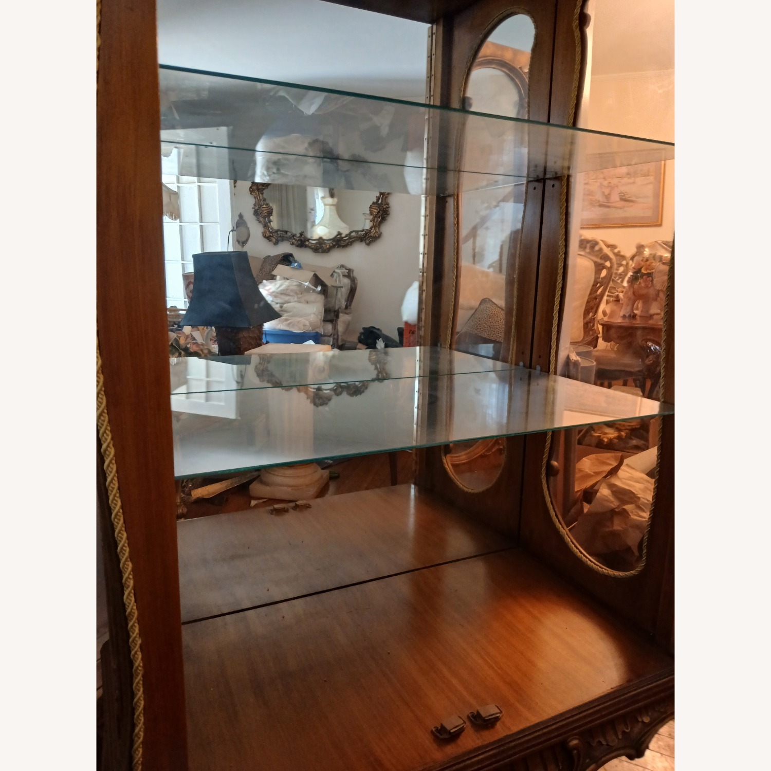 Vintage/Antique Finds Gold Wood Armoire - image-2