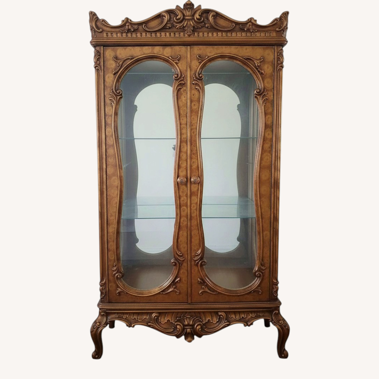 Vintage/Antique Finds Gold Wood Armoire - image-0