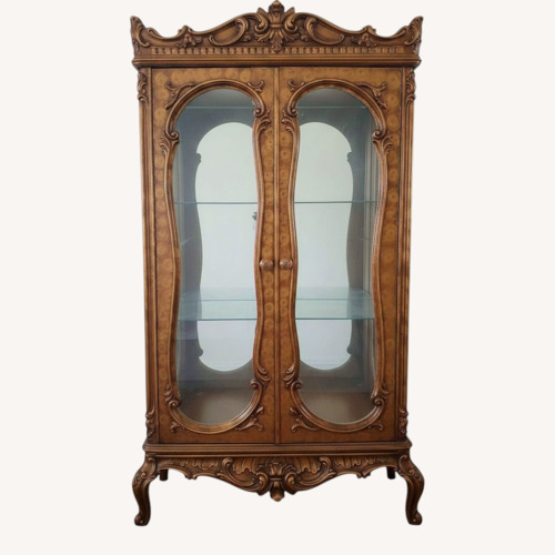 Used Vintage/Antique Finds Gold Wood Armoire for sale on AptDeco