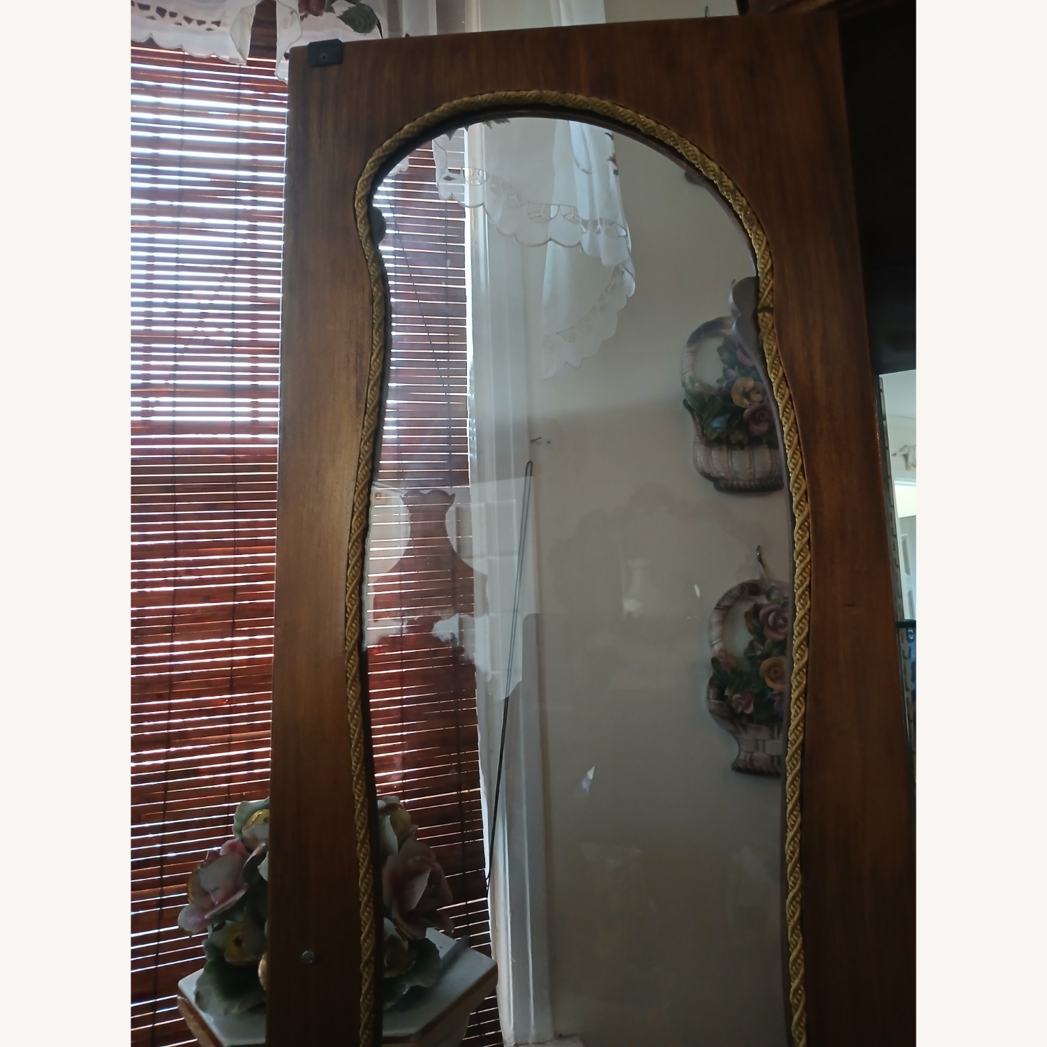 Vintage/Antique Finds Gold Wood Armoire - image-4