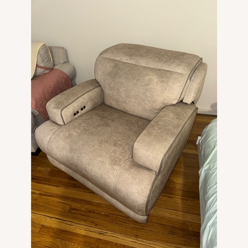 Used Light Brown Fabric Recliner for sale on AptDeco