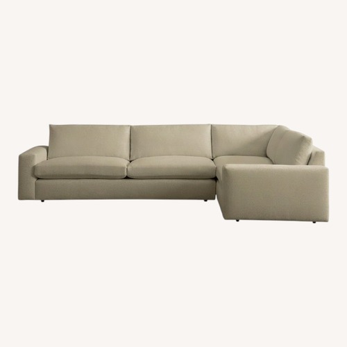Used Arhaus White Fabric 2 Piece Sectional for sale on AptDeco