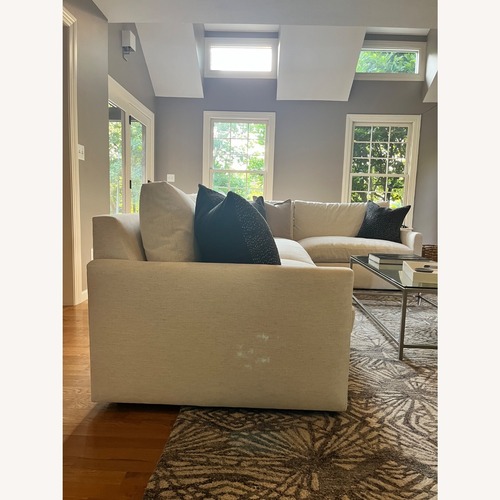 Used Arhaus White Fabric 2 Piece Sectional for sale on AptDeco