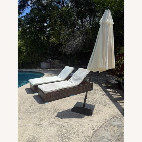 Used Outdoor Rust-Resistant Metal Chaise Lounge  for sale on AptDeco