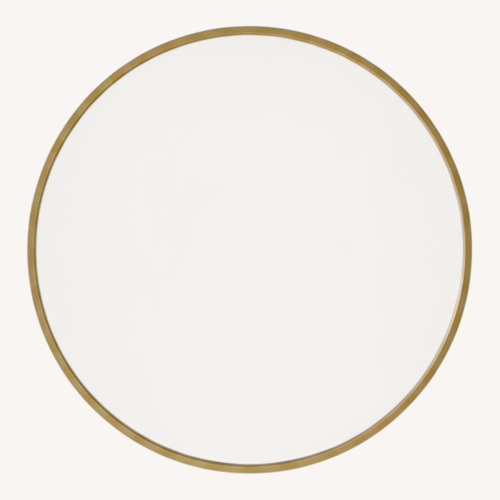 Used West Elm Gold Metal Frame Round Wall Mirror 48" for sale on AptDeco