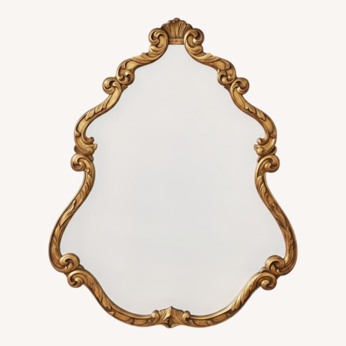Used Vintage/Antique Finish Gold Wood Wall Mirror for sale on AptDeco