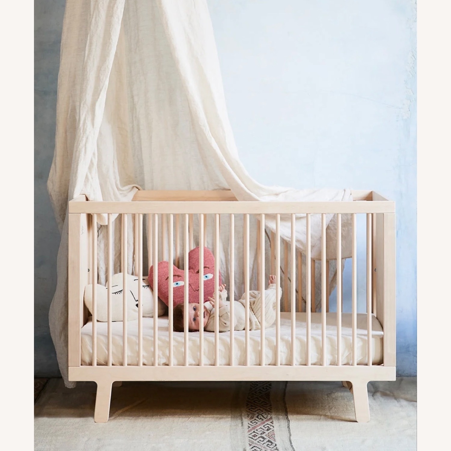Oeuf Sparrow Natural Wood Crib - image-4