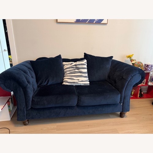 Used Dark Blue Deep Cushion Sofa for sale on AptDeco
