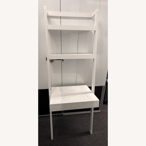 Used Crate & Barrel Sawyer White Wood Desk for sale on AptDeco