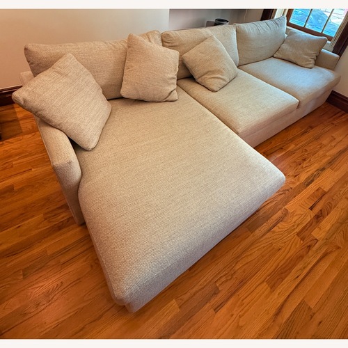 Used Crate & Barrel Lounge Natural Fabric 2 Piece Sectional for sale on AptDeco