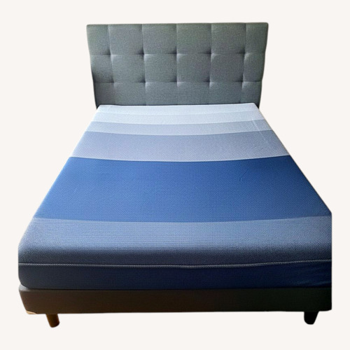Used Blue Fabric Full Bed for sale on AptDeco