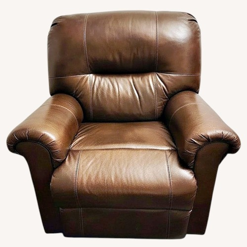 Used Dark Brown Leather Recliner for sale on AptDeco