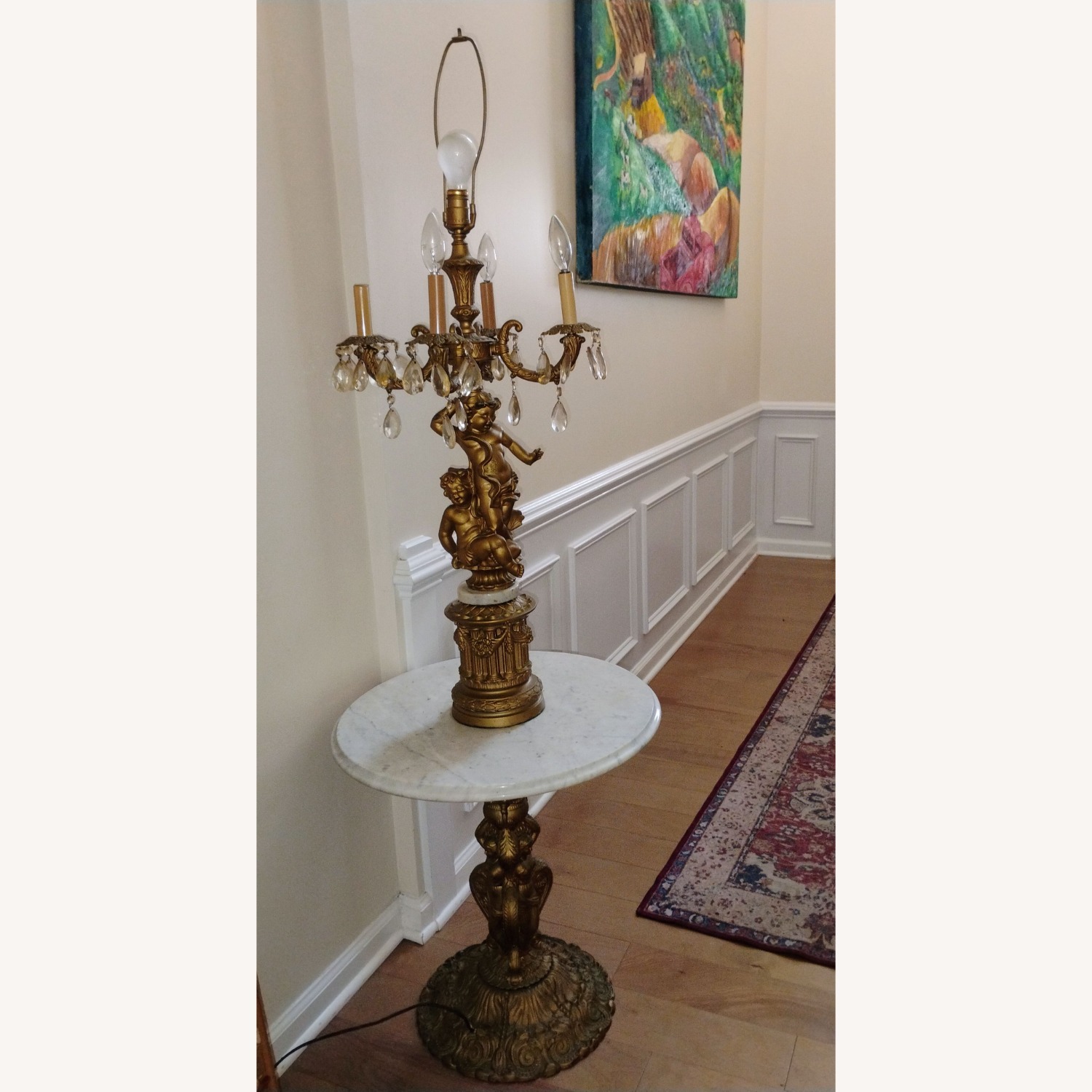 Vintage/Antique Finds Gold Metal Floor Lamp - image-15
