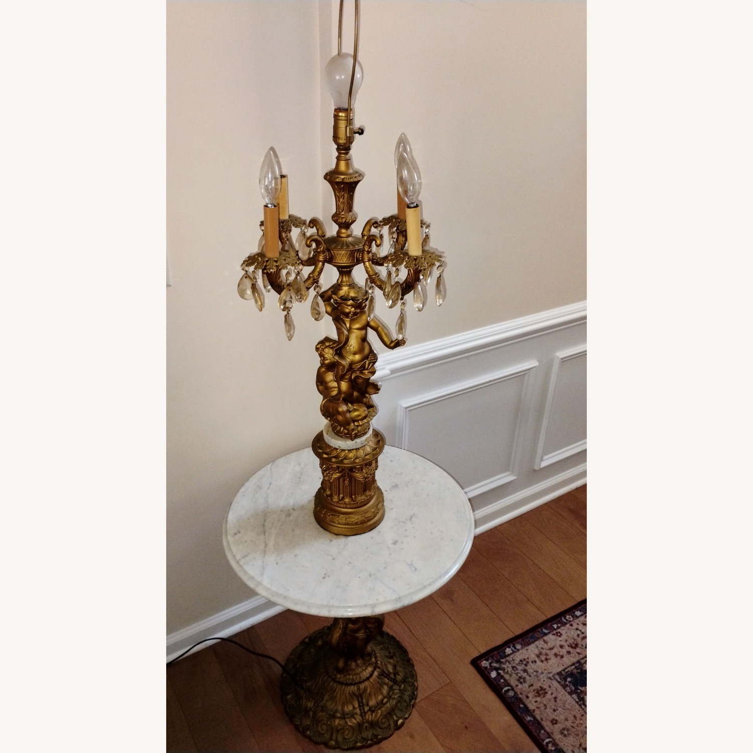 Vintage/Antique Finds Gold Metal Floor Lamp - image-21