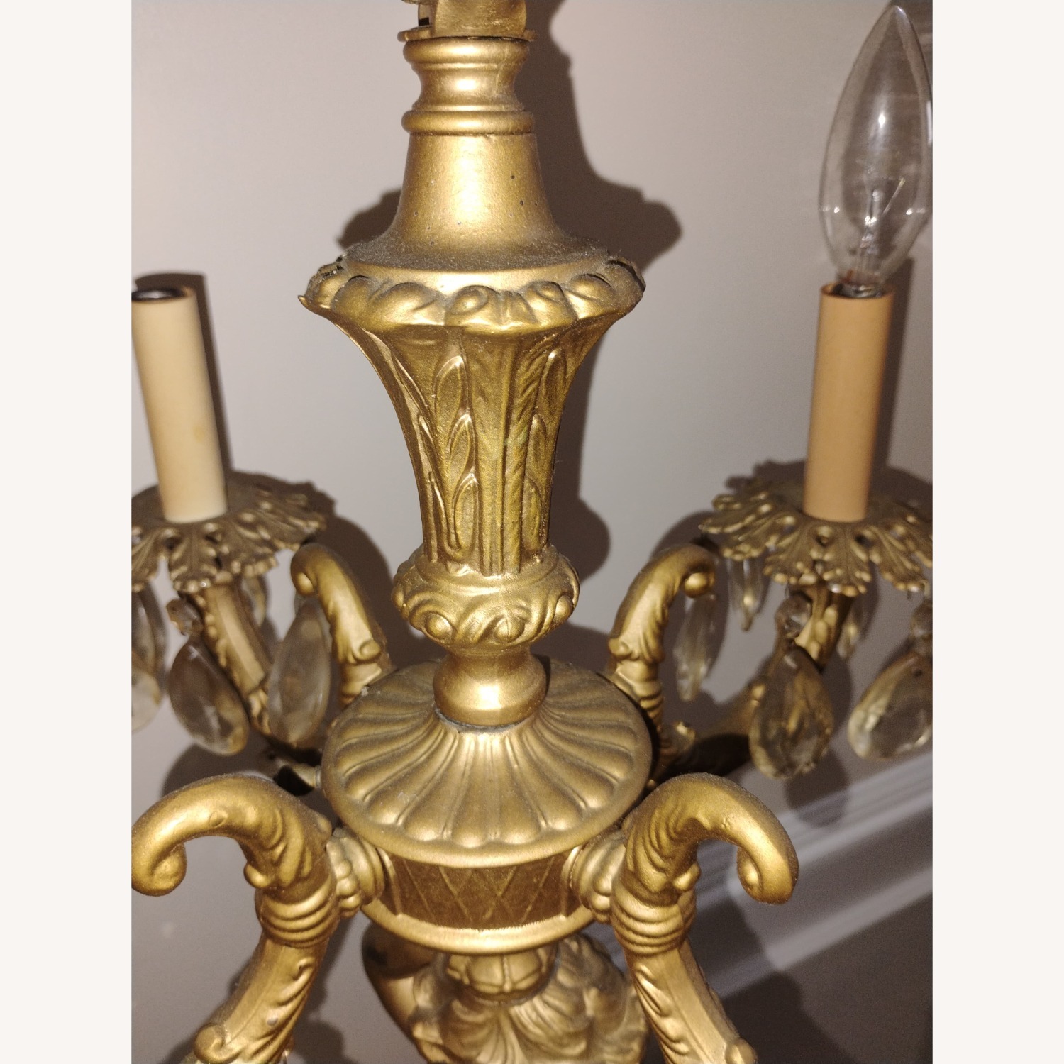 Vintage/Antique Finds Gold Metal Floor Lamp - image-11