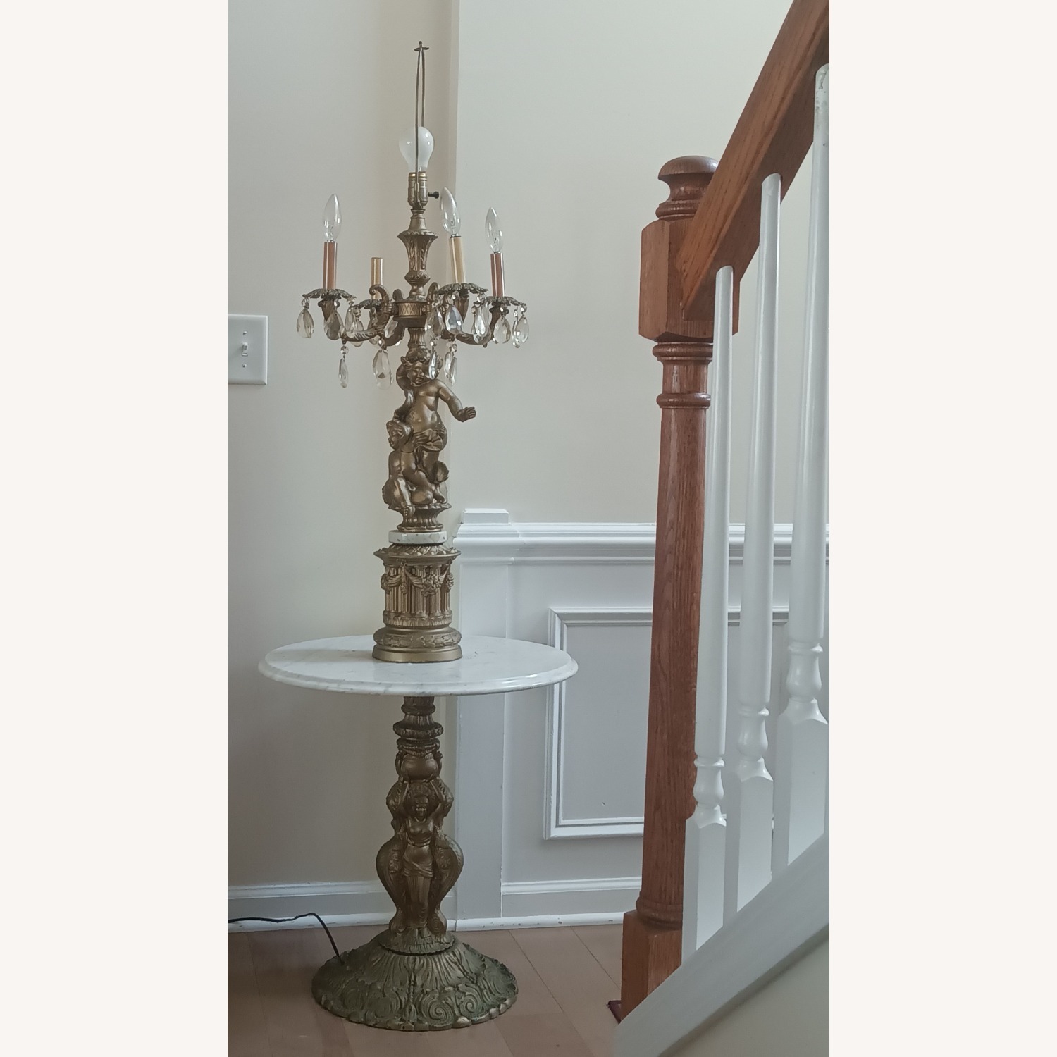Vintage/Antique Finds Gold Metal Floor Lamp - image-1