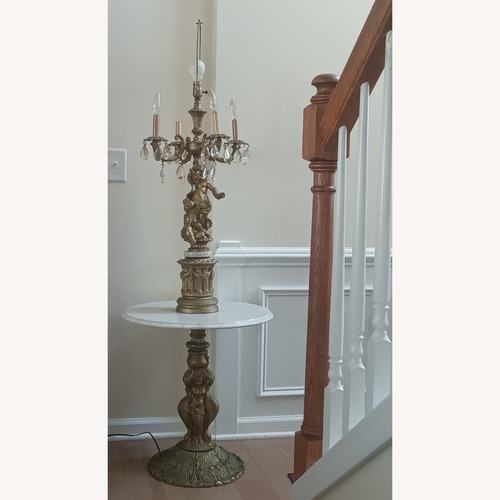 Used Vintage/Antique Finds Gold Metal Floor Lamp for sale on AptDeco