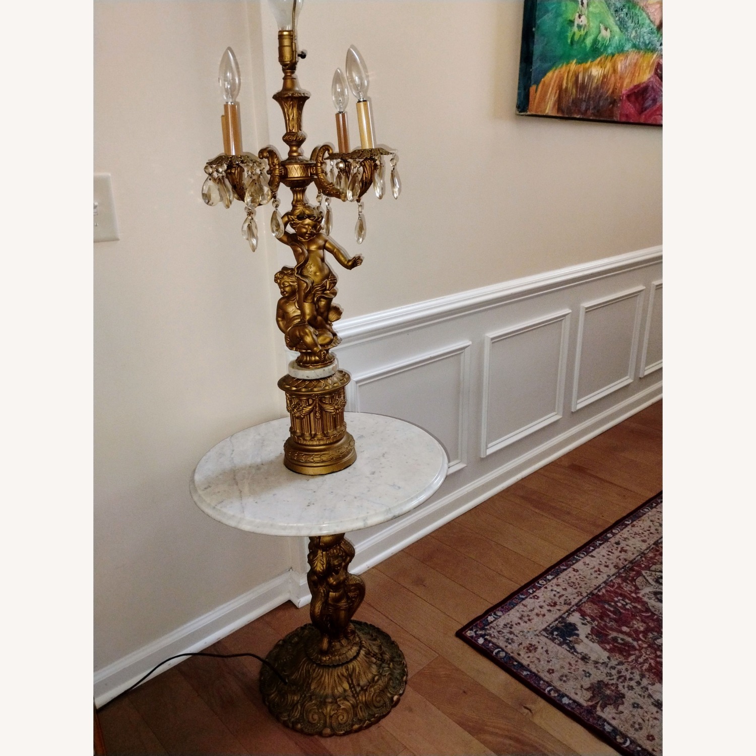 Vintage/Antique Finds Gold Metal Floor Lamp - image-20