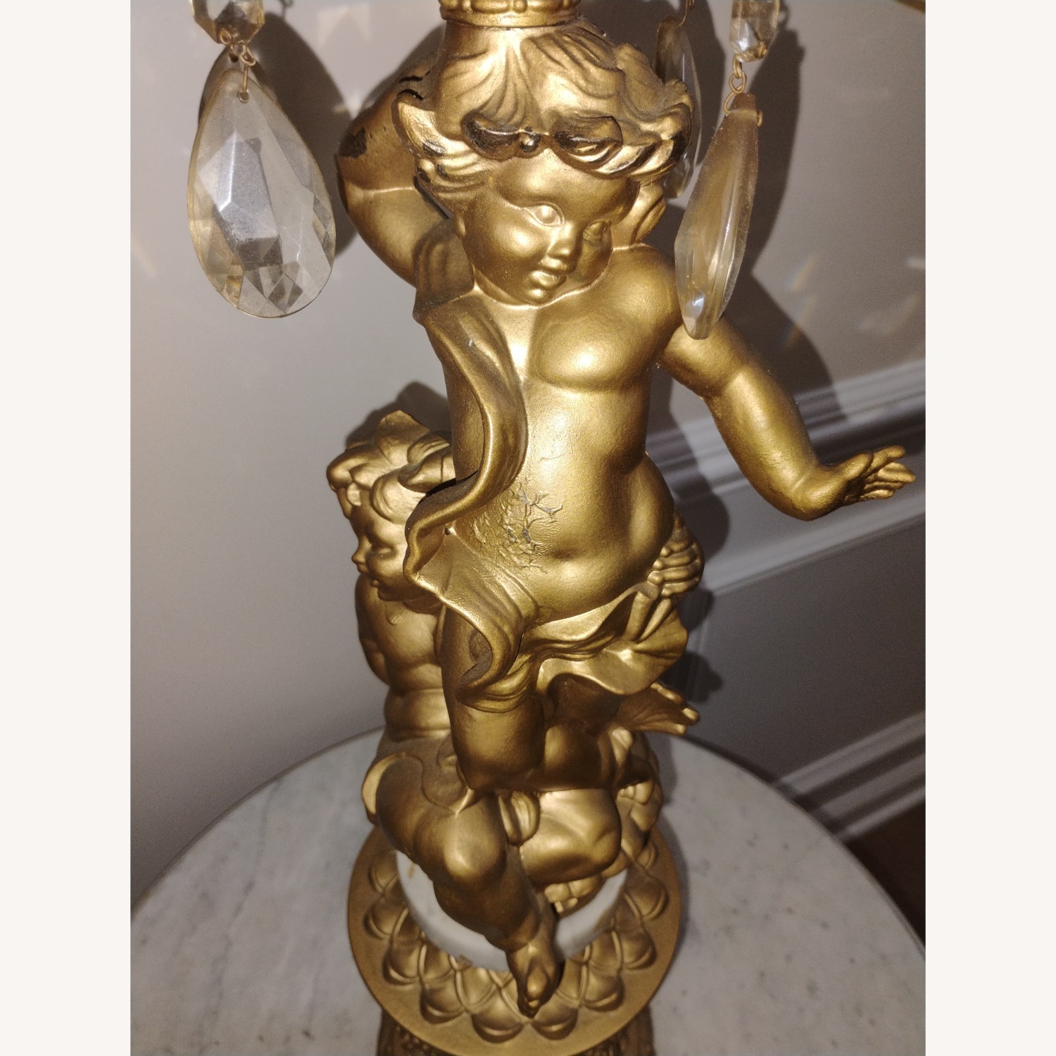 Vintage/Antique Finds Gold Metal Floor Lamp - image-2