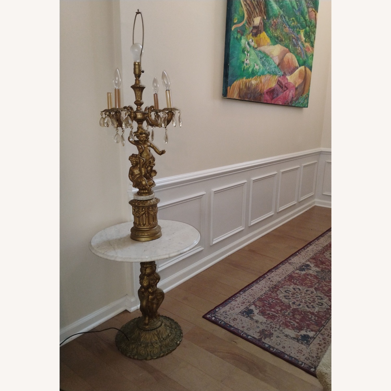 Vintage/Antique Finds Gold Metal Floor Lamp - image-19