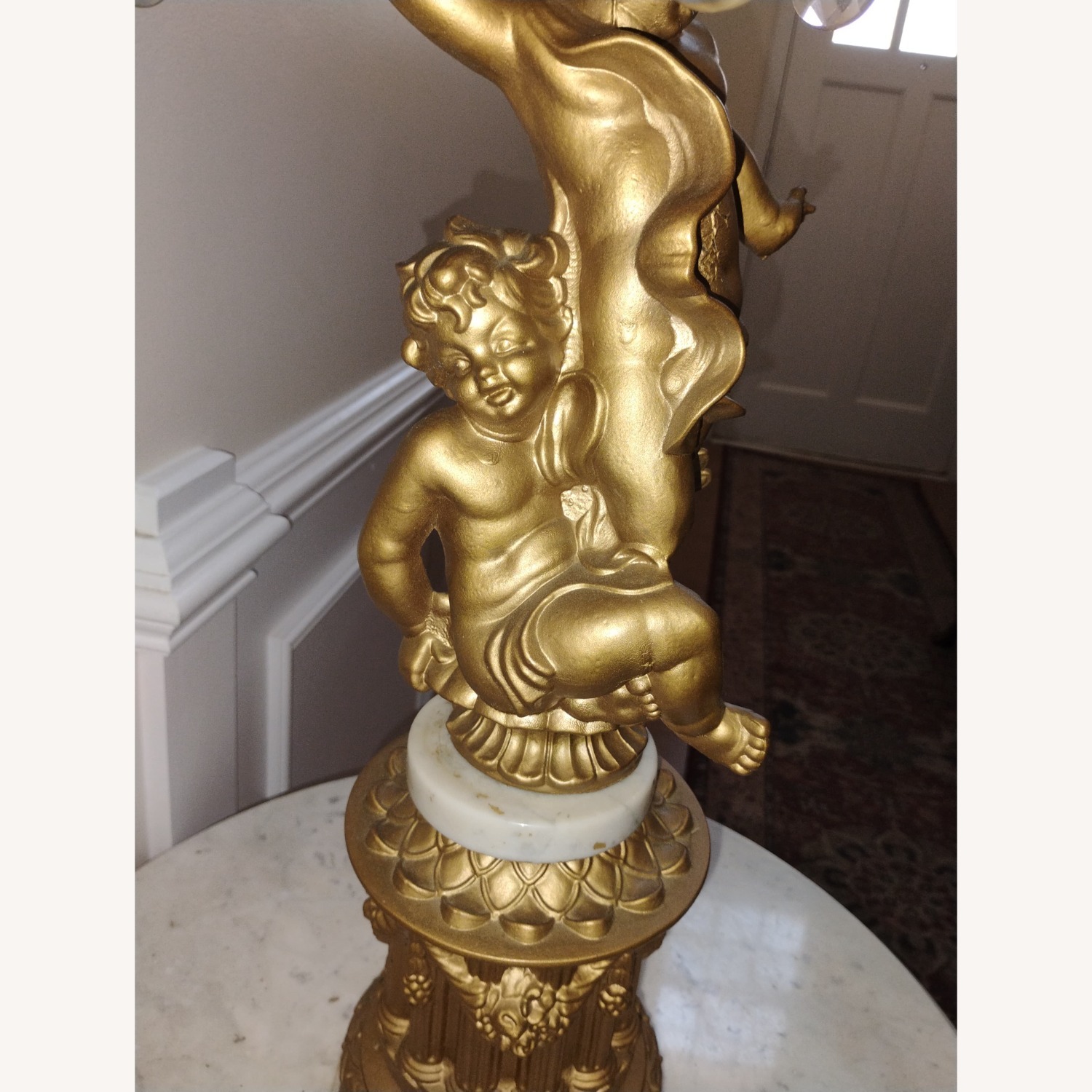 Vintage/Antique Finds Gold Metal Floor Lamp - image-10