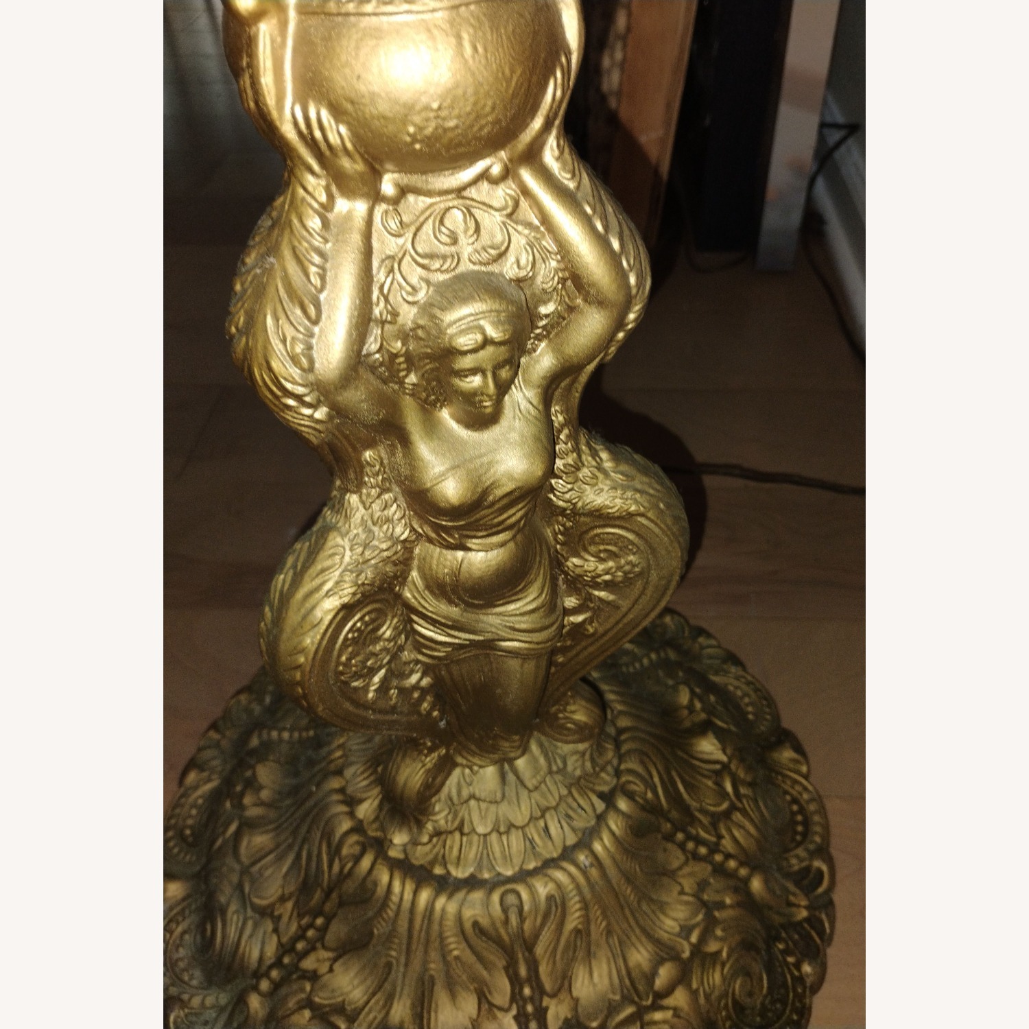 Vintage/Antique Finds Gold Metal Floor Lamp - image-4
