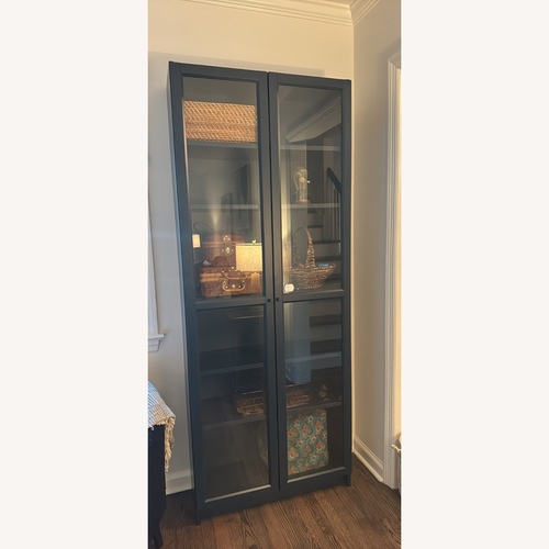 Used Pair of IKEA Billy Bookcases with Doors for sale on AptDeco