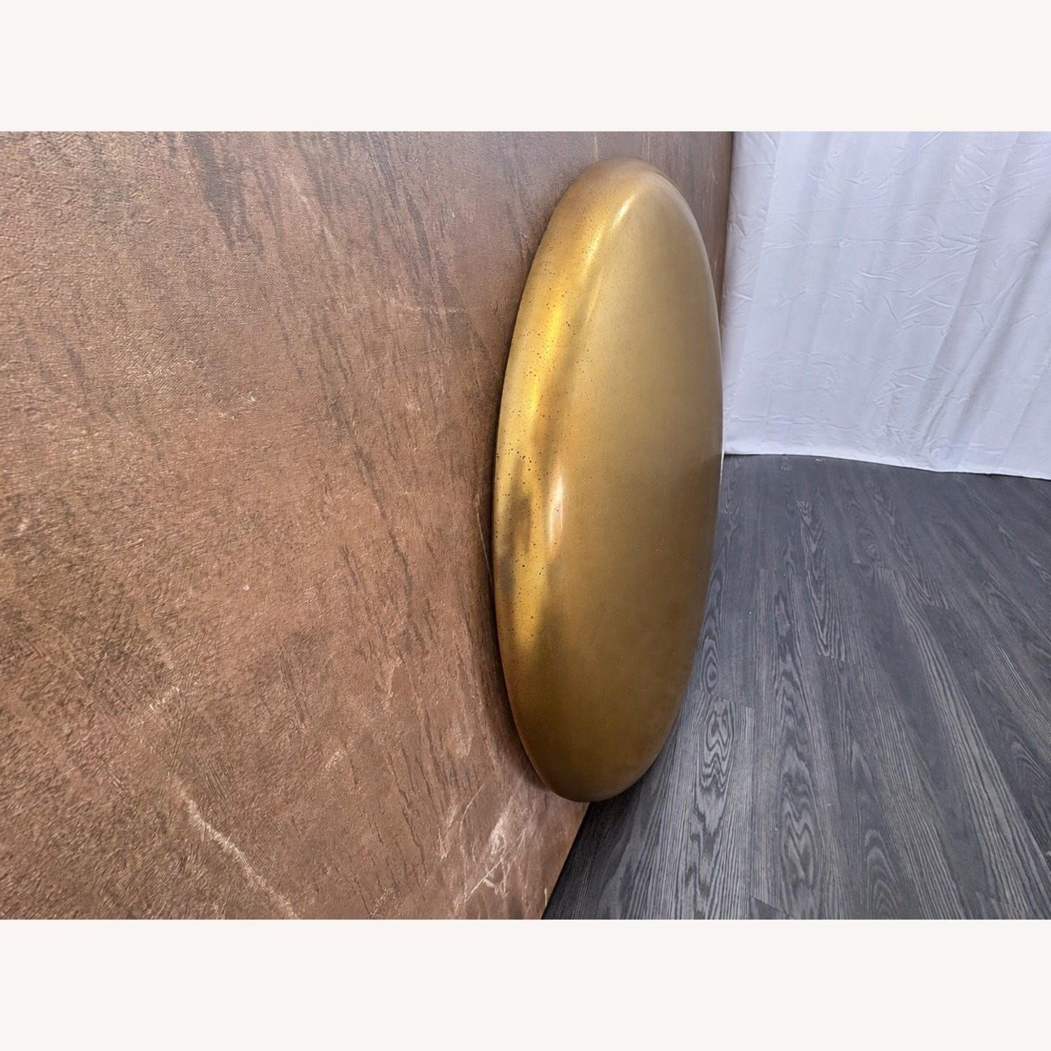 Restoration Hardware Nuvola Antiqued Round Mirror 48"  - image-4