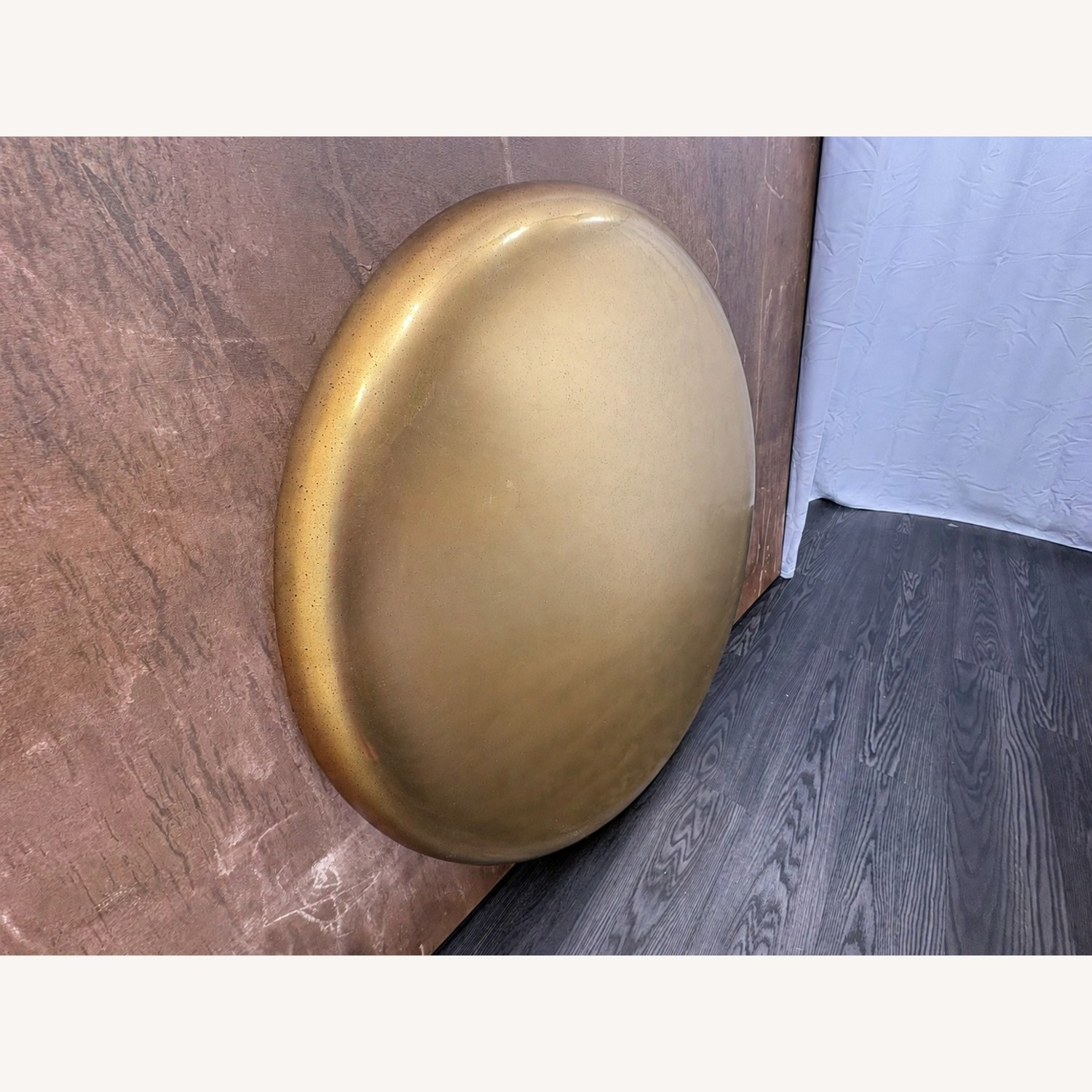 Restoration Hardware Nuvola Antiqued Round Mirror 48"  - image-8
