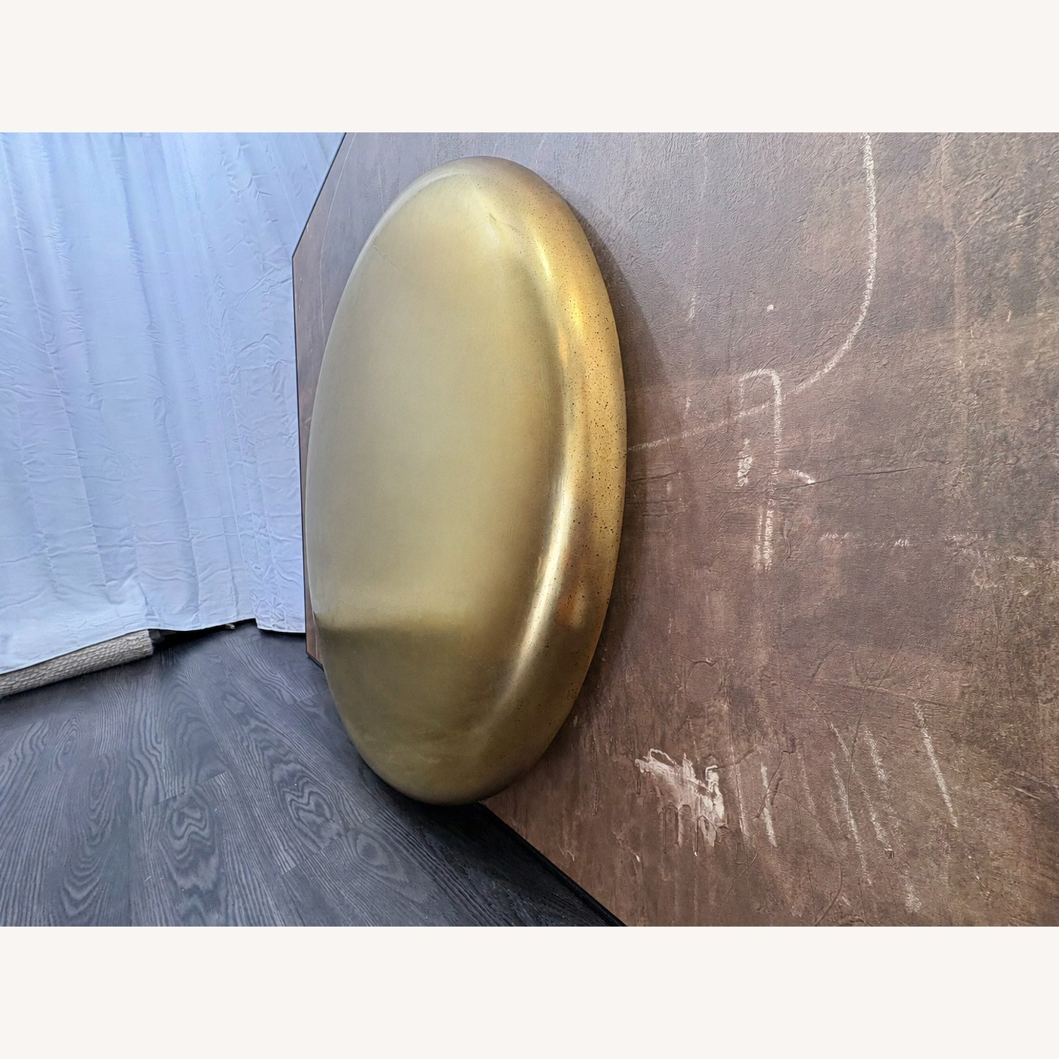 Restoration Hardware Nuvola Antiqued Round Mirror 48"  - image-40