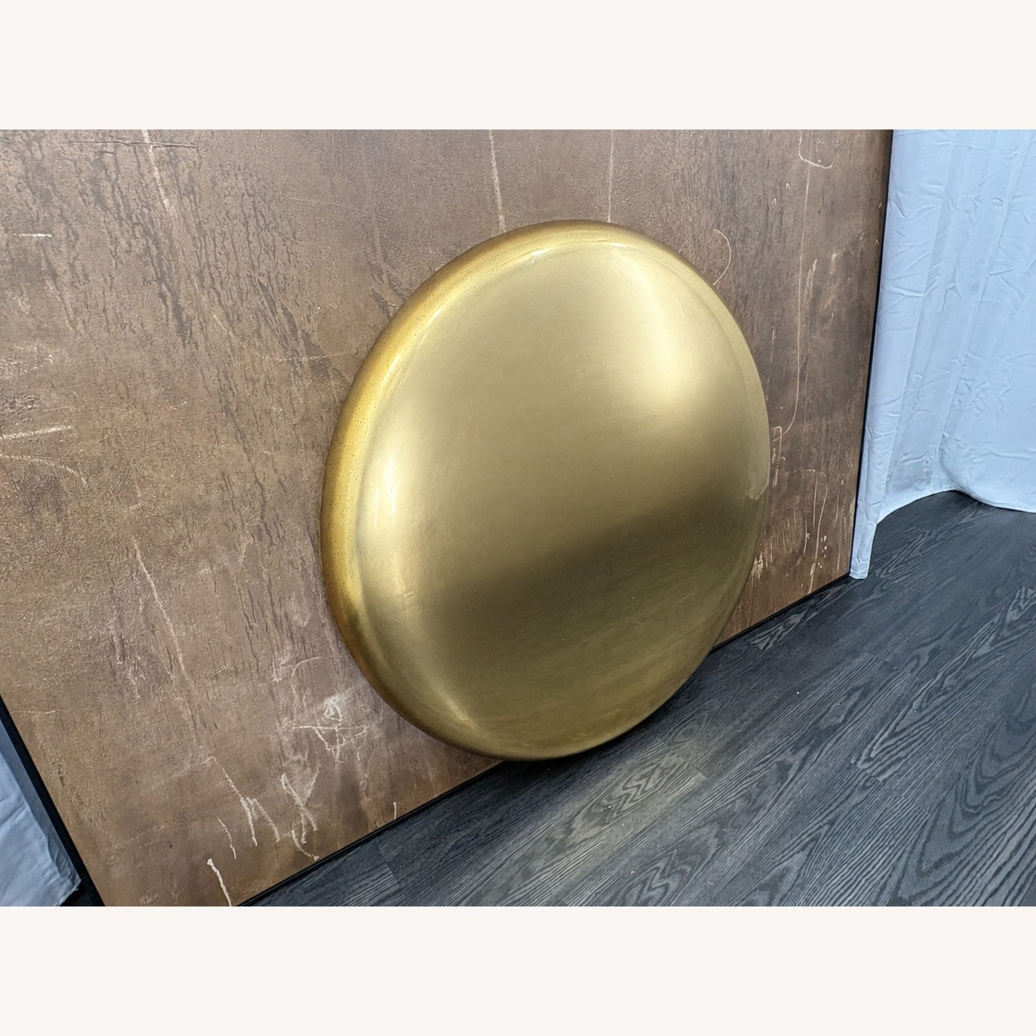 Restoration Hardware Nuvola Antiqued Round Mirror 48"  - image-7