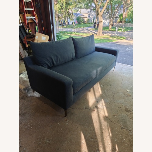 Used Interior Define Sloan Blue Fabric 2 Seater Sofa for sale on AptDeco