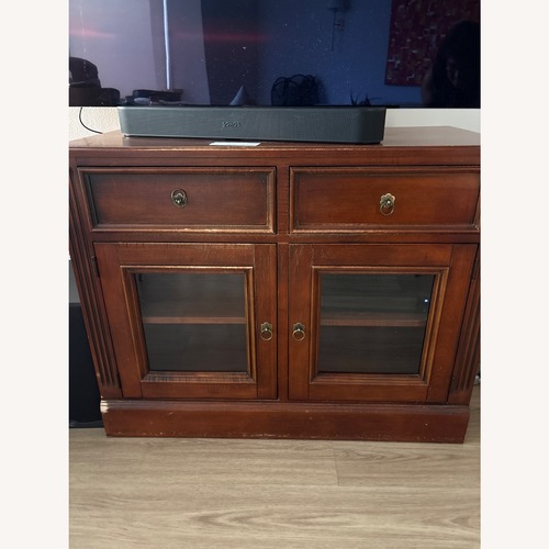 Used Dark Brown Wood Side Table for sale on AptDeco