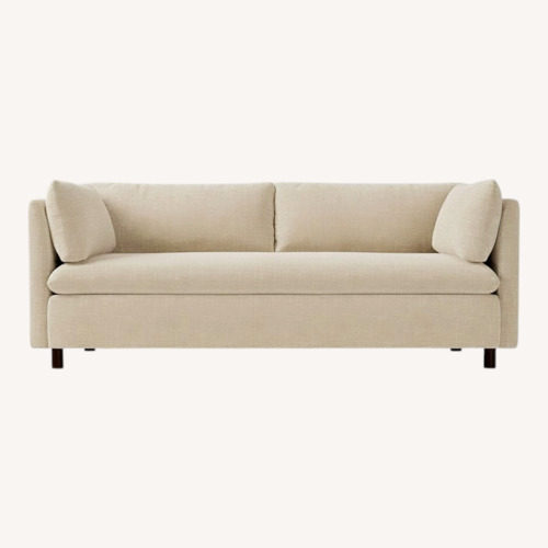Used West Elm Shelter Gray Twill 3 Seater Sofa + Queen Sleeper for sale on AptDeco