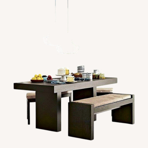 Used Crate & Barrel Dark Brown Wood Dining Table for sale on AptDeco