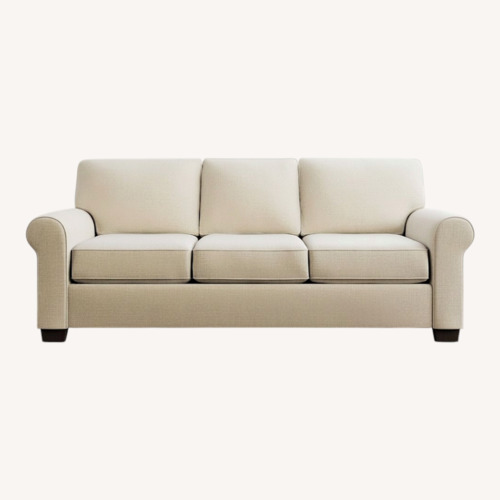 Used Pottery Barn Light Brown Fabric 3+ Seater Sofa for sale on AptDeco