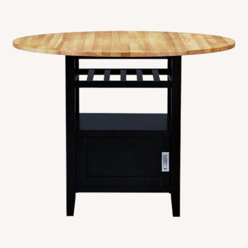 Used Crate & Barrel Black Wood Dining Set for sale on AptDeco