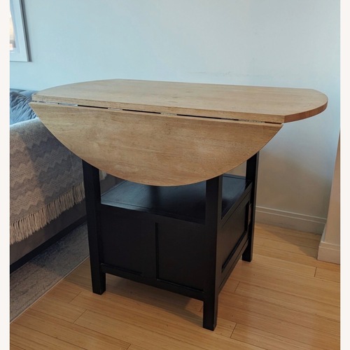 Used Crate & Barrel Black Wood Dining Set for sale on AptDeco