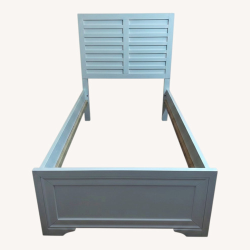Used White Twin Sized Bed Frame for sale on AptDeco