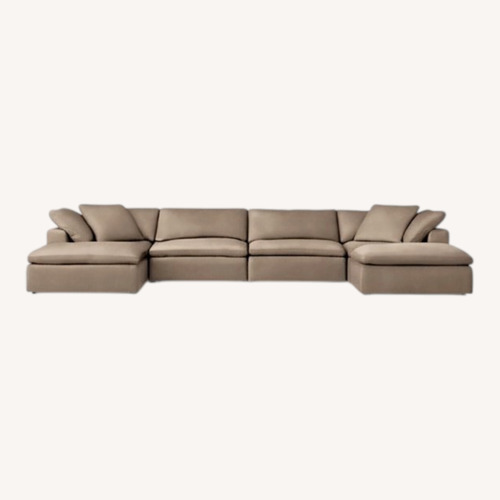 Used Restoration Hardware Nubuck Leather Cloud Sofa for sale on AptDeco