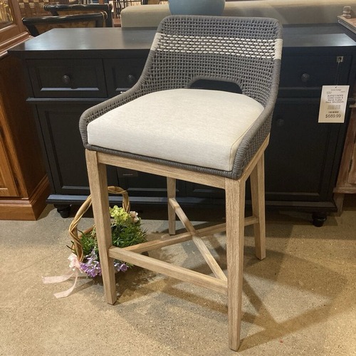 Used Essential for Living Tapestry Woven Rope Barstool for sale on AptDeco